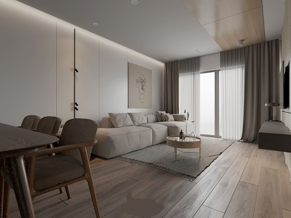 Mẫu thiết kế thi công nội thất căn hộ tối giản