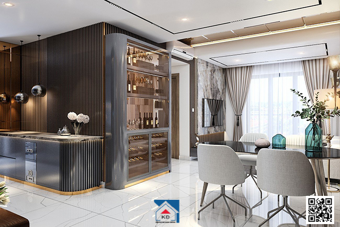 Thiết kế nội thất phòng bếp đẹp cho căn hộ chung cư