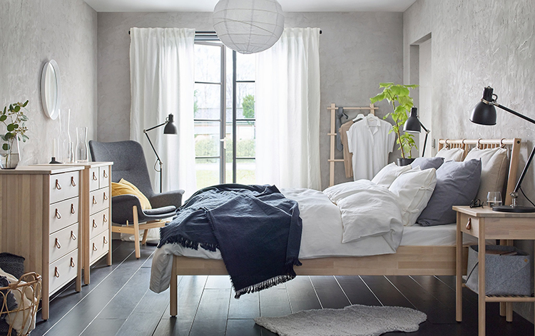phòng ngủ nội thất scandinavian, phòng ngủ phong cách bắc âu
