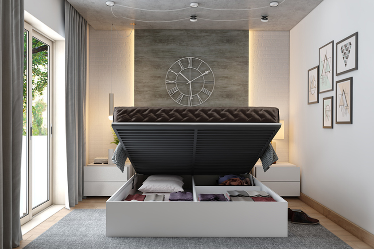 Giường ngủ thông minh , thiết kế trang trí nội thất thông minh