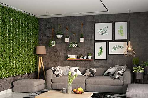 5 Cách trang trí nội thất kết hợp màu đen và xanh lá cây