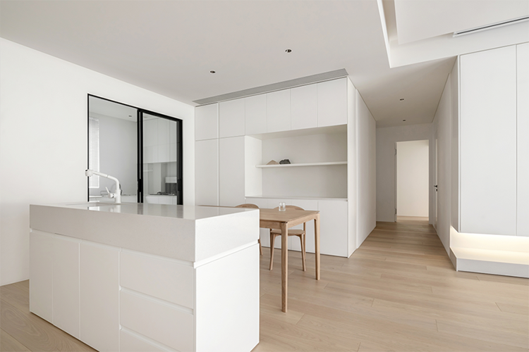 Nội Thất Căn hộ tối giản 146㎡, màu trắng quyến rũ!