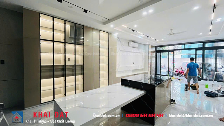 thi công đồ gỗ nội thất nhà phố hiện đại giá rẻ