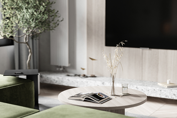 Thiết kế thi công trang trí nội thất phòng khách căn hộ studio hiện đại phong cách châu Âu đẹp nhất 2026