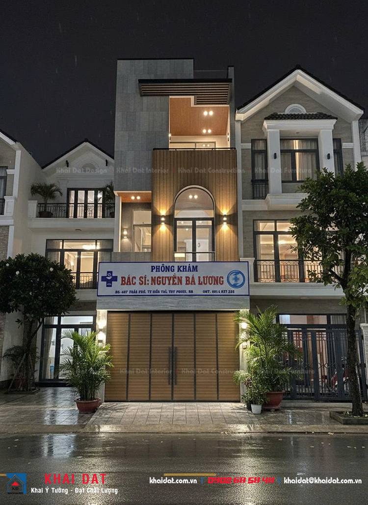 thiết kế thi công nhà phố kết hợp phòng khám đẹp nhất 2026
