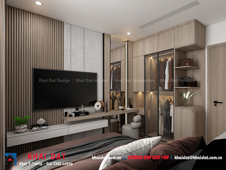 Thiết kế Nội thất phòng ngủ căn hộ Vinhomes Central Park
