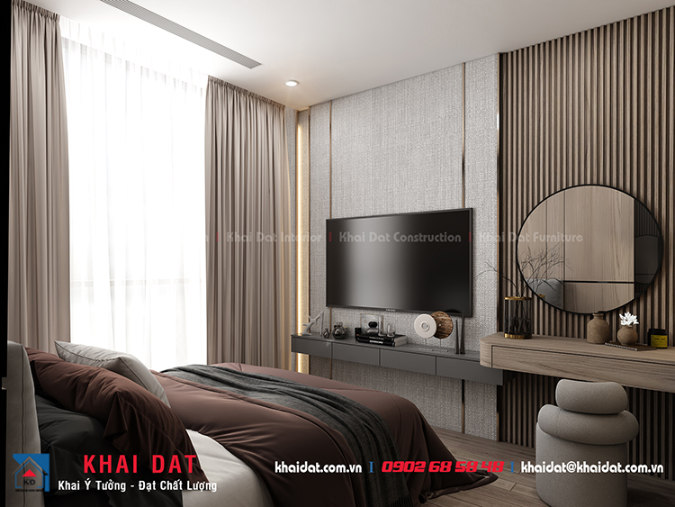 Thiết kế Nội thất phòng ngủ căn hộ Vinhomes Central Park