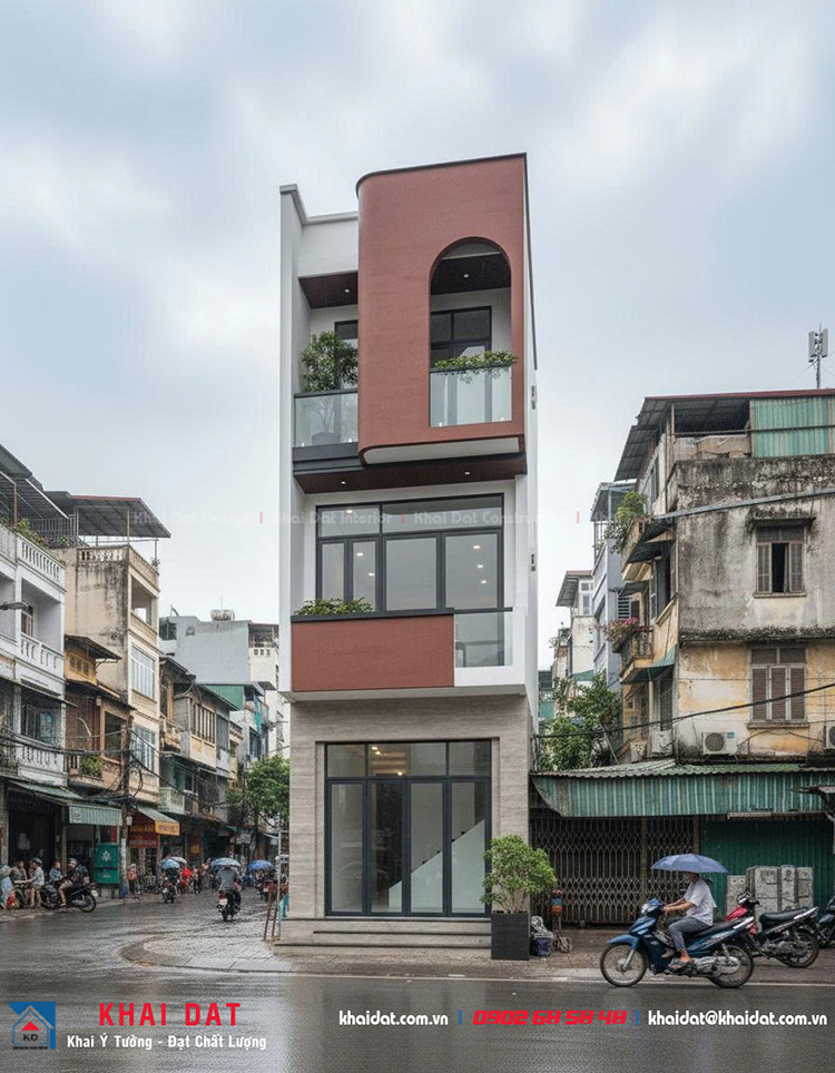mặt tiền nhà phố ngang 5m tại bình định