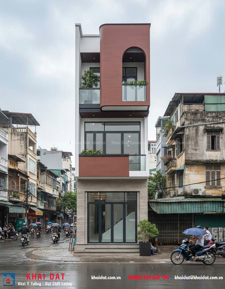 mặt tiền nhà phố ngang 5m tại bình định