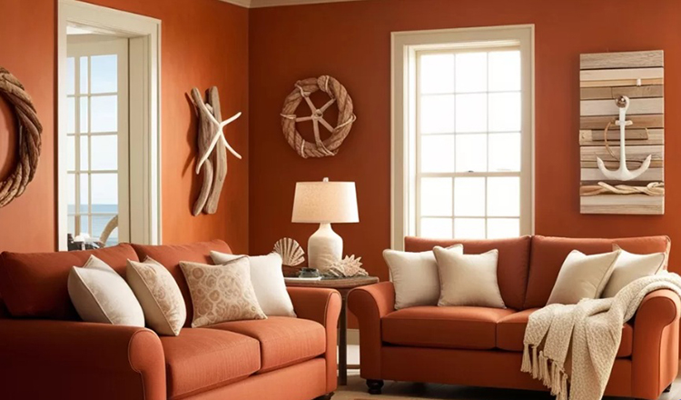 Màu nội thất hợp phong thủy 2026 – Top 10 gam mang tài lộc Cam đất Clay Orange – Kích hoạt năng lượng