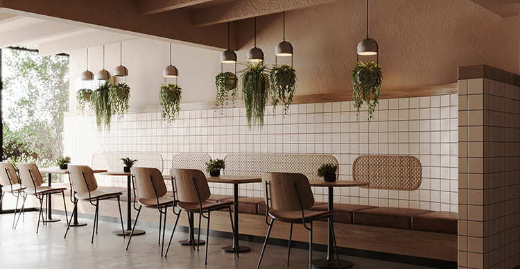 thiết kế nội thất quán cafe sân vườn đẹp