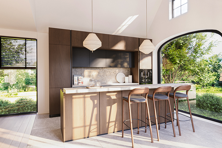 thiết kế thi công trọn gói nội thất bếp ăn căn hộ đẹp