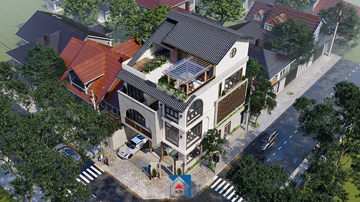 Thiết Kế Nhà Phố Lô Góc 2 Mặt Tiền Kết Hợp Kinh Doanh Thiết Kế Nhà Phố Lô Góc 2 Mặt Tiền Kết Hợp Kinh Doanh