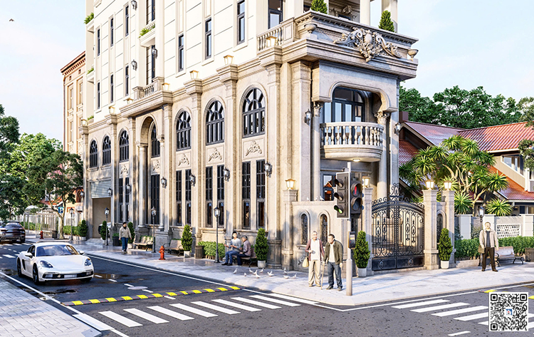 Thiết Kế Nhà Phố Lô Góc 2 Mặt Tiền Kết Hợp Kinh Doanh Thiết Kế Nhà Phố Lô Góc 2 Mặt Tiền Kết Hợp Kinh Doanh