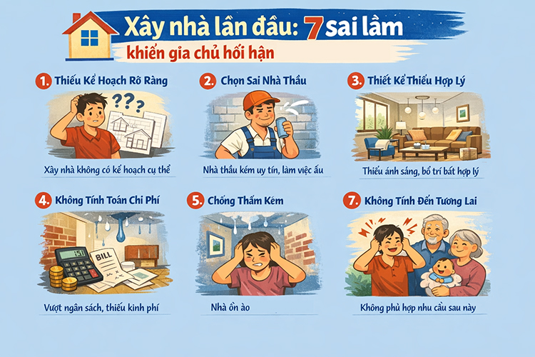 Xây nhà lần đầu: 7 sai lầm khiến gia chủ hối hận suốt nhiều năm