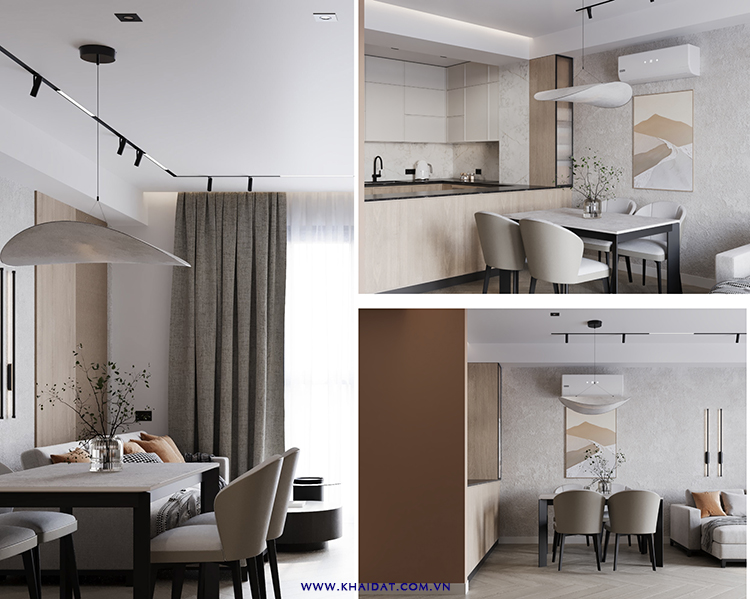 Thiết kế nội thất BẾP ĂN căn hộ 2 phòng ngủ diện tích 97m2 đẹp nhất 2026