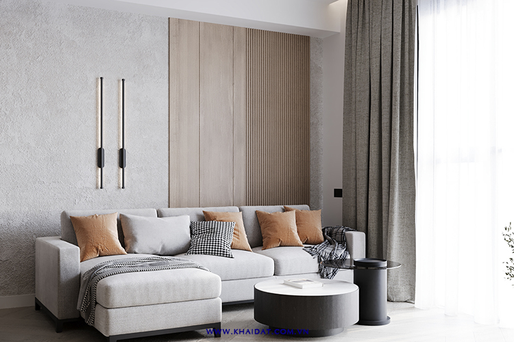 Thiết kế nội thất PHÒNG KHÁCH căn hộ 2 phòng ngủ diện tích 97m2 đẹp nhất 2026