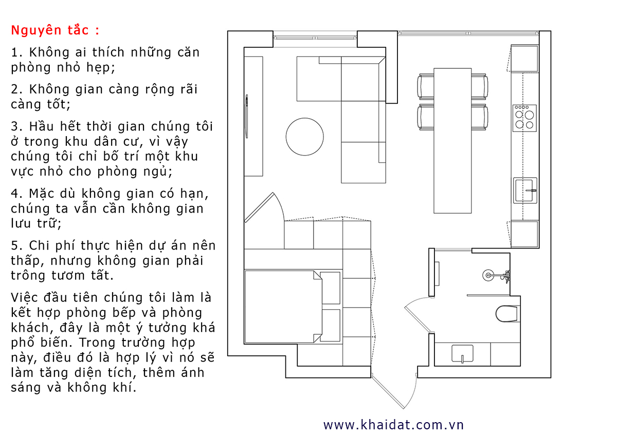 Bí quyết để căn hộ nội thất 40m2 “hút hồn” ngay từ cái nhìn đầu tiên