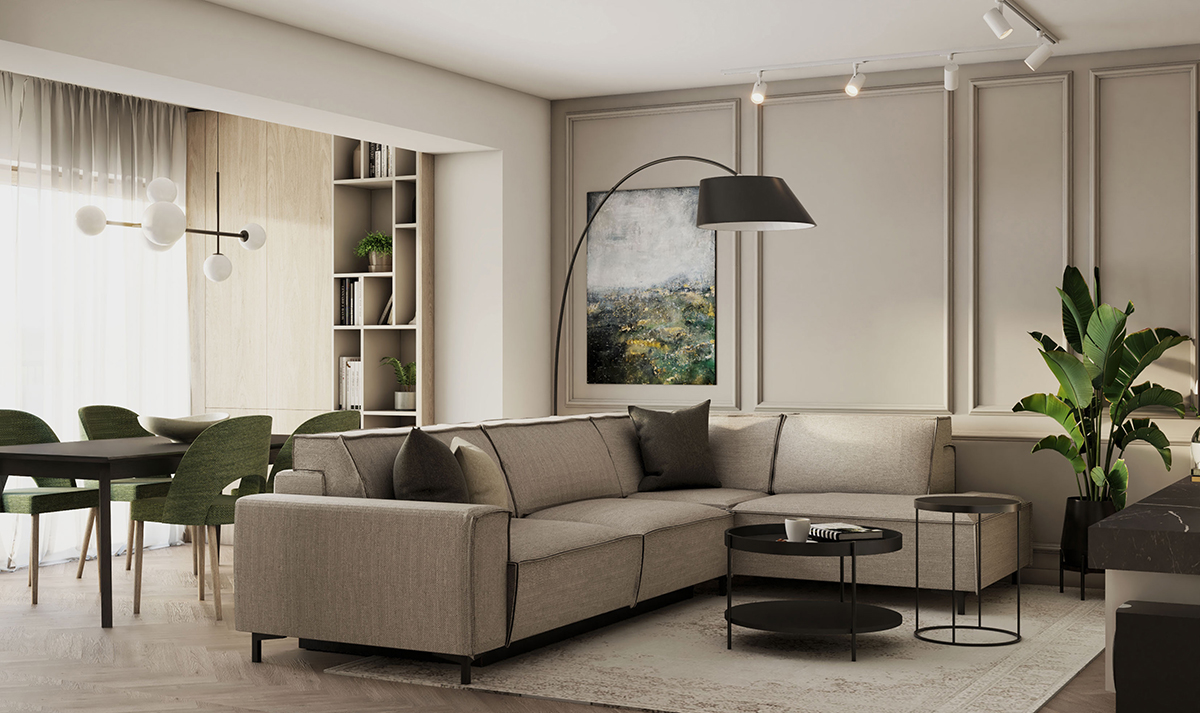 Mẫu căn hộ 40m² phong cách Tropical mang đến một không gian sống tươi mới,