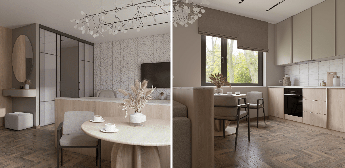 Mẫu căn hộ 40m² Scandinavian (Bắc Âu)