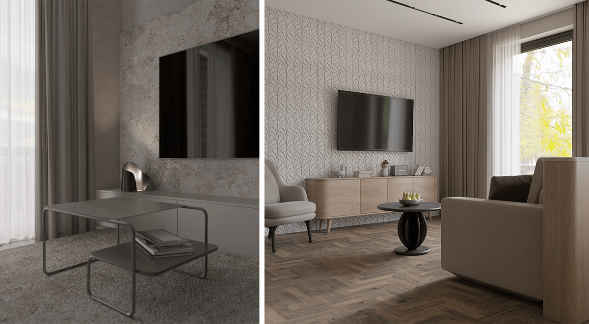 Mẫu căn hộ 40m² Scandinavian (Bắc Âu)