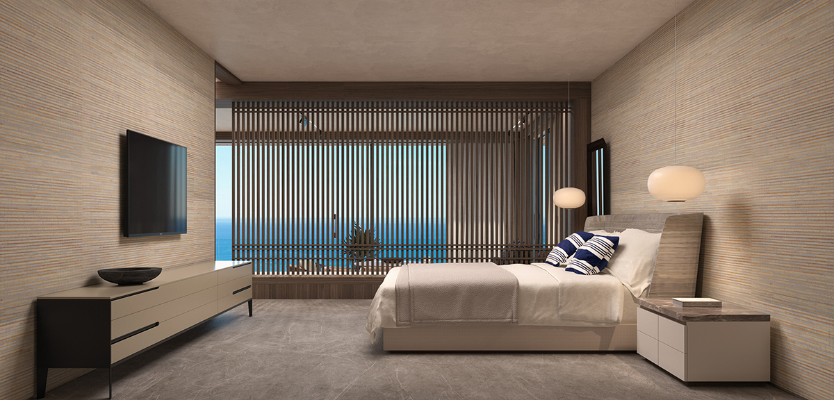 Thi công phòng ngủ resort biển