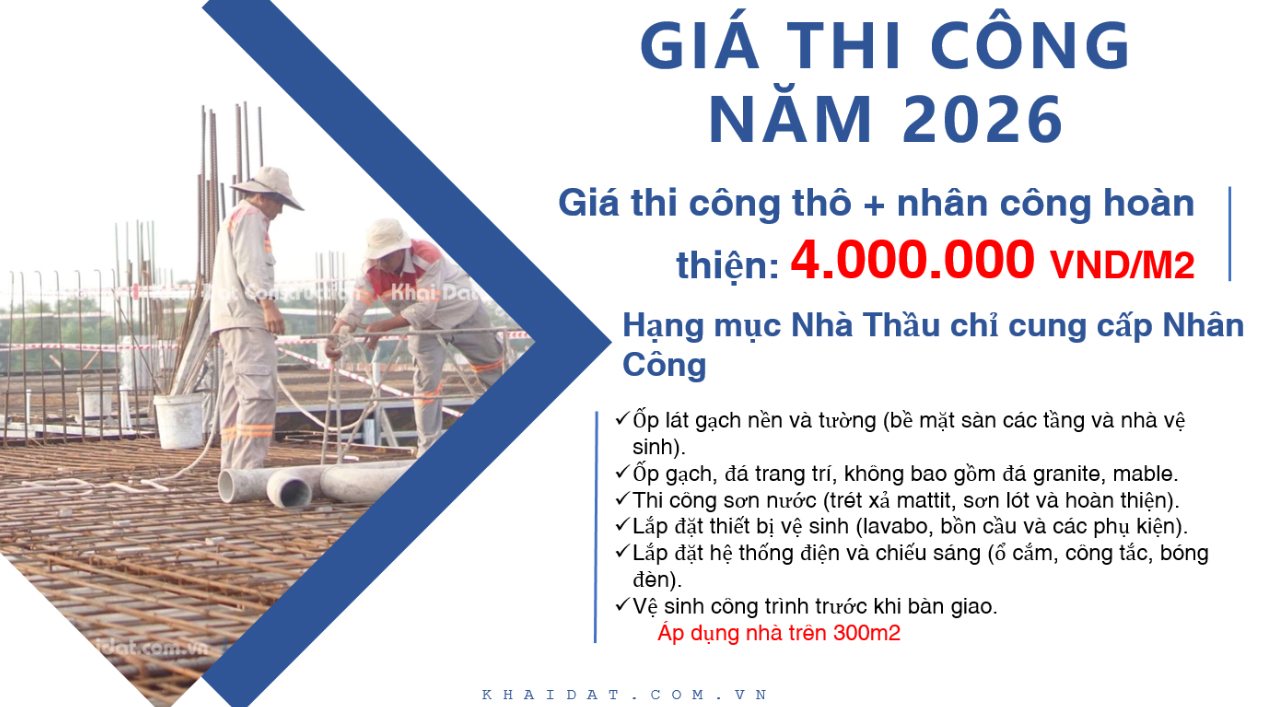 báo giá thi công kiến trúc năm 2027