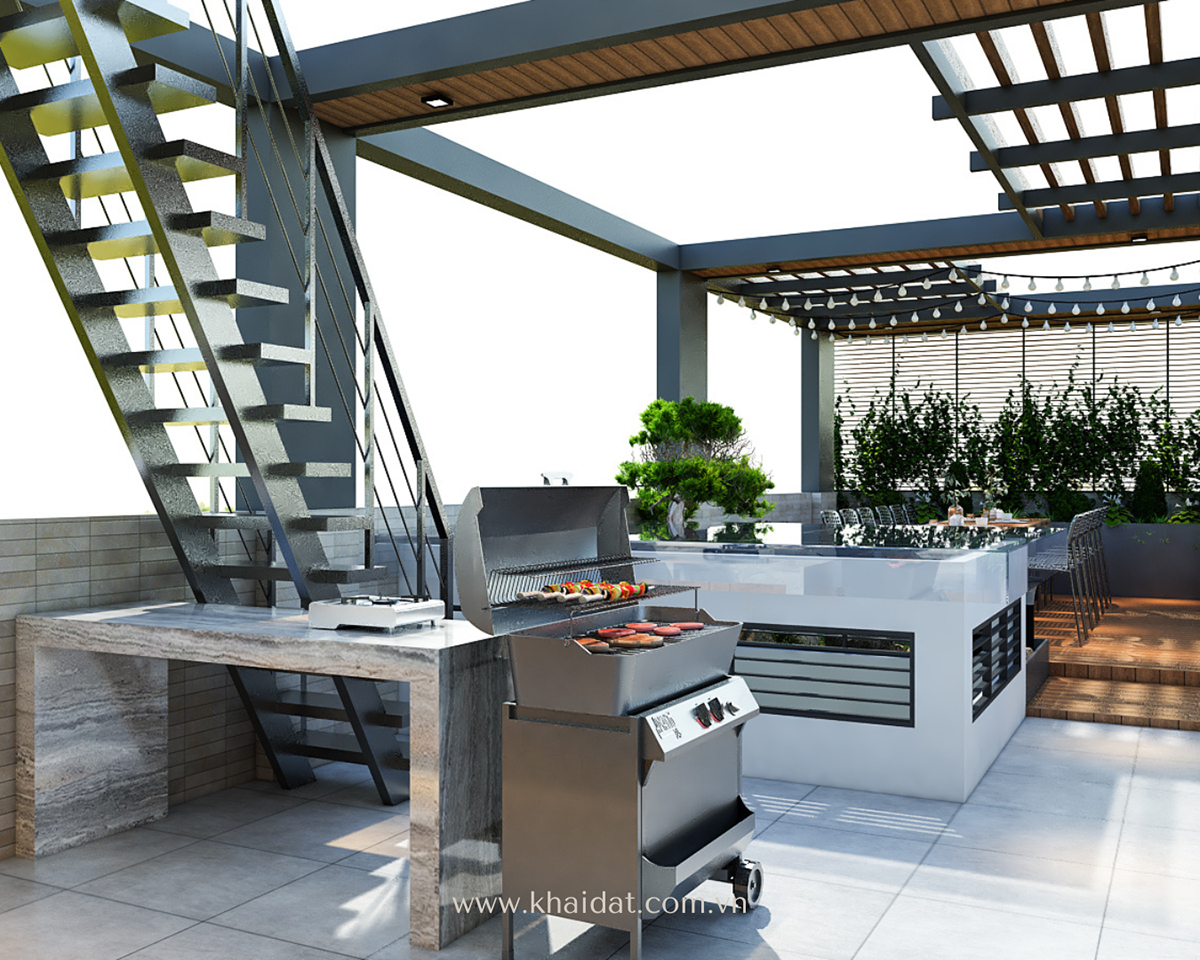 Nội Thất ban công Nhà Phố Hiện Đại 