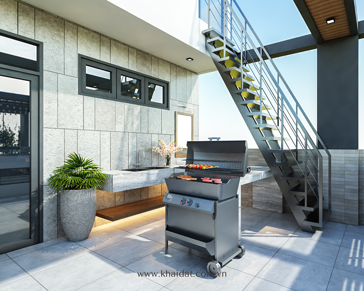 Nội Thất ban công Nhà Phố Hiện Đại 