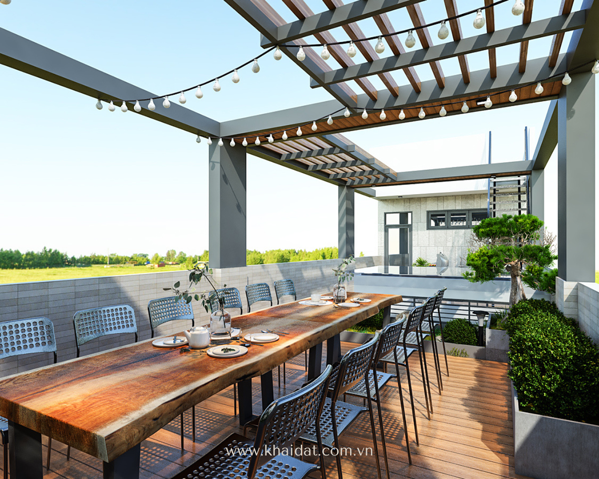 Nội Thất ban công Nhà Phố Hiện Đại 