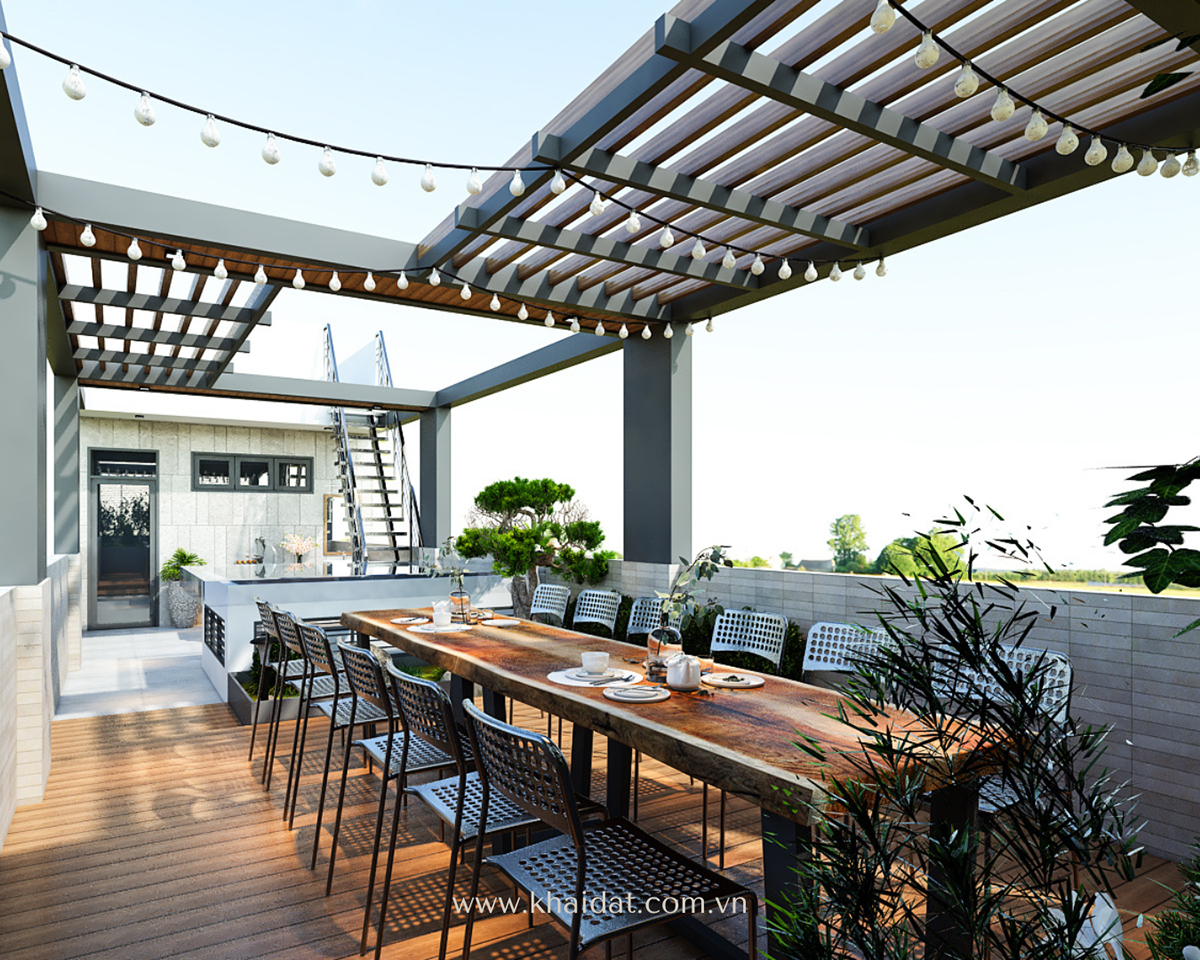 Nội Thất ban công Nhà Phố Hiện Đại 