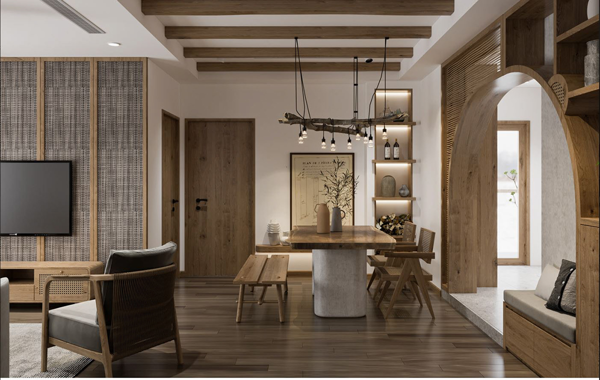 Nội thất nhà phố phong cách Modern Classic