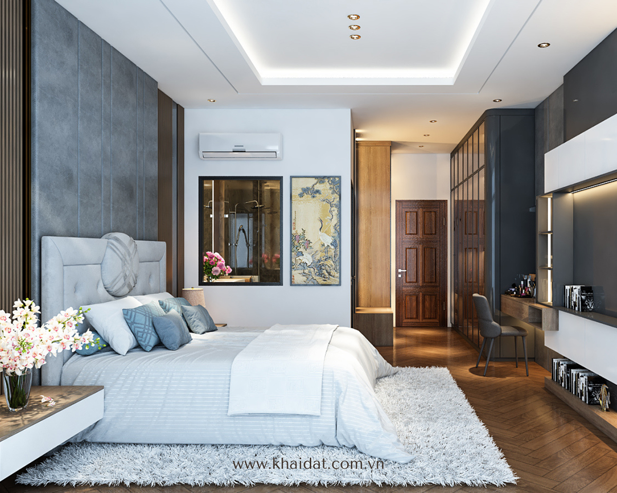 Trang trí nội thất phòng ngủ hien đại đẹp 