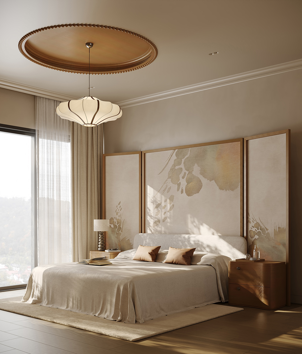 Nội thất phòng ngủ phong cách Japandi