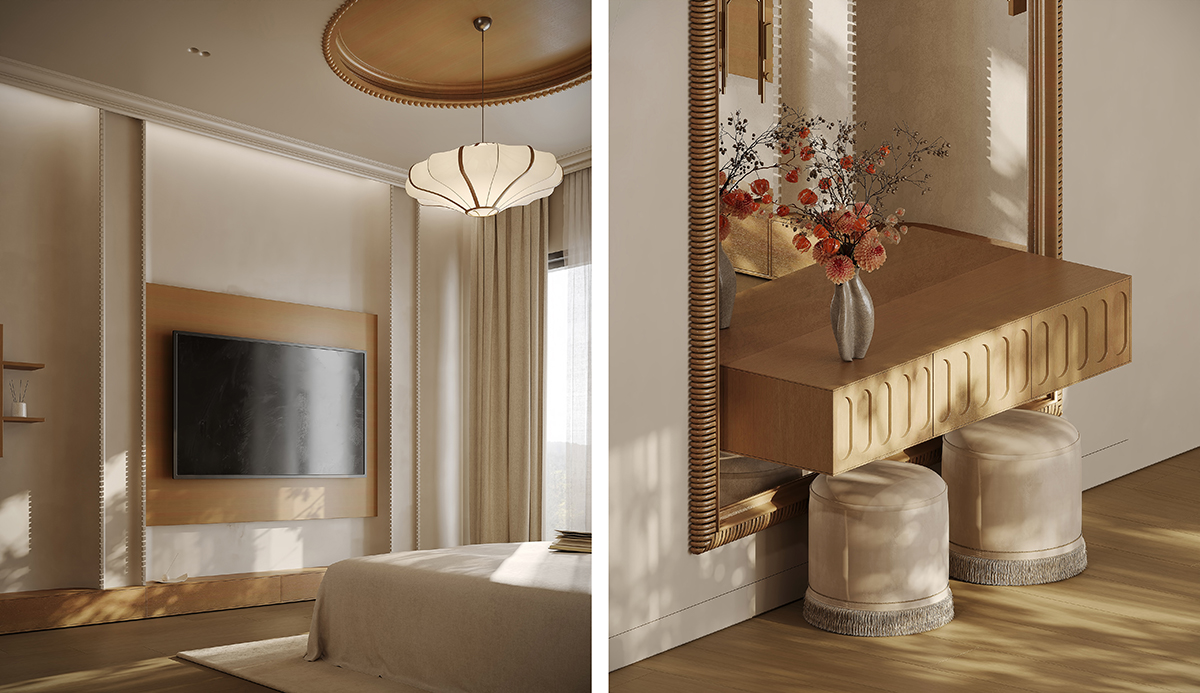 Nội thất phòng ngủ phong cách Japandi