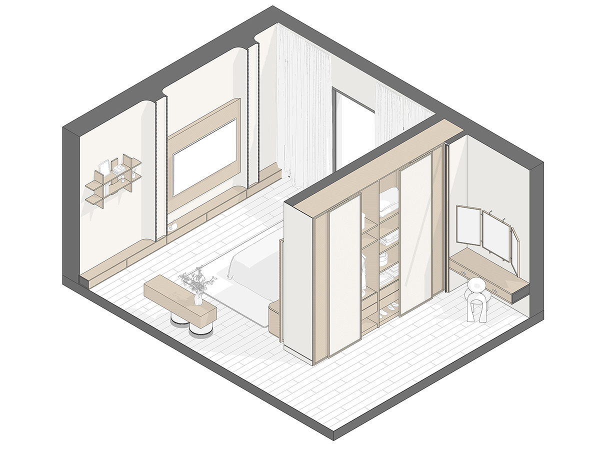 Nội thất phòng ngủ phong cách Japandi