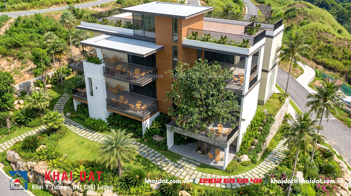thiết kế thi công biệt thự nghĩ dưỡng tại Bảo Lộc Lâm Đồng