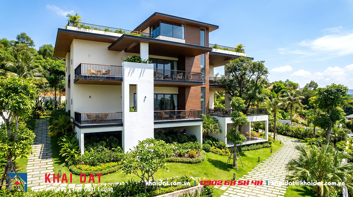 thiết kế thi công biệt thự nghĩ dưỡng tại Bảo Lộc Lâm Đồng