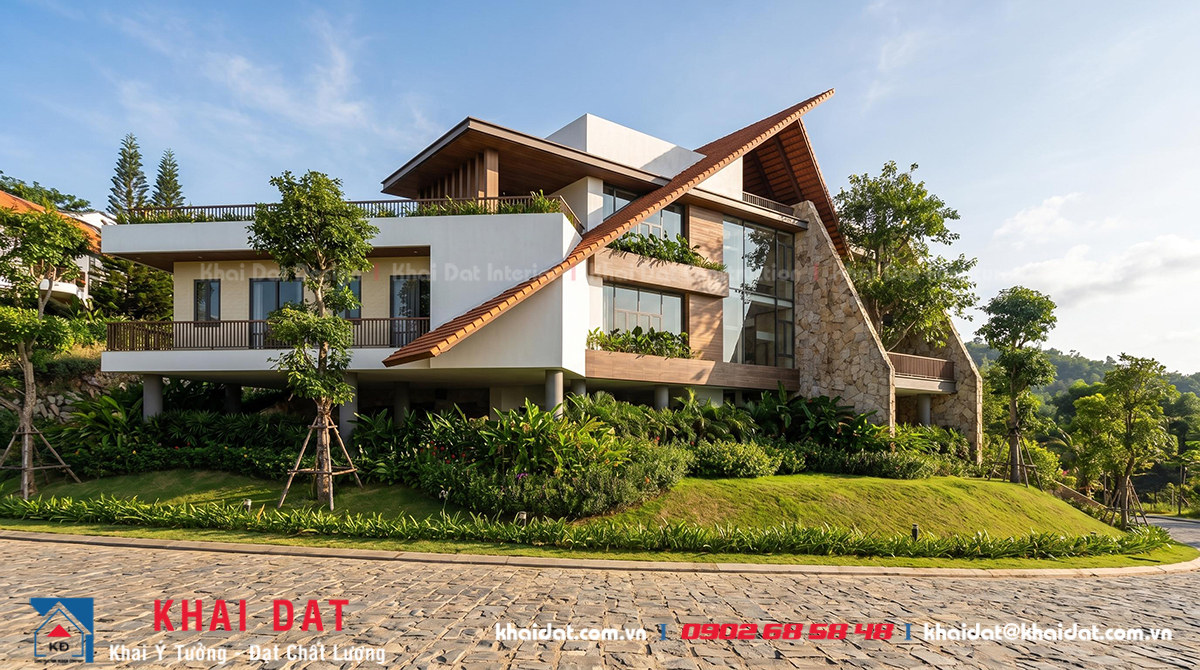 thiết kế resort nghỉ dưỡng tại bảo lộc villa nghỉ dưỡng luxury tropical