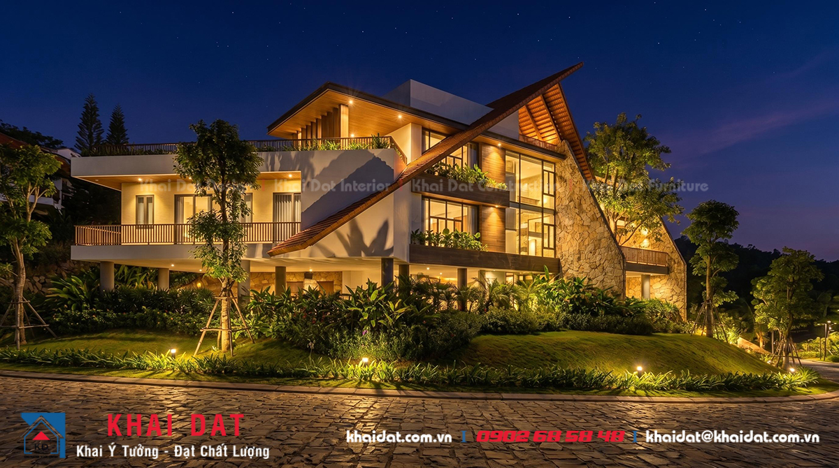 Mẫu thiết kế thi công khu nghỉ dưỡng đẹp