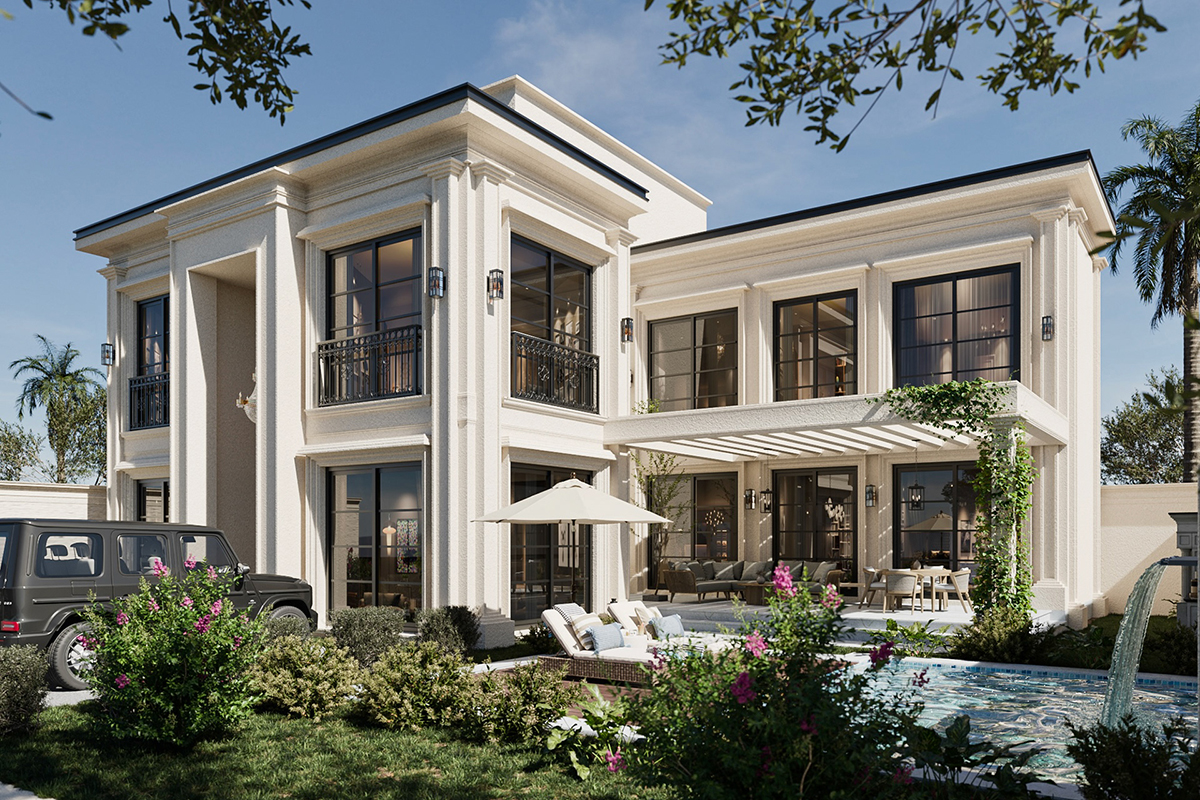 thiết kế biệt thự 2 tầng phong cách Modern Luxury