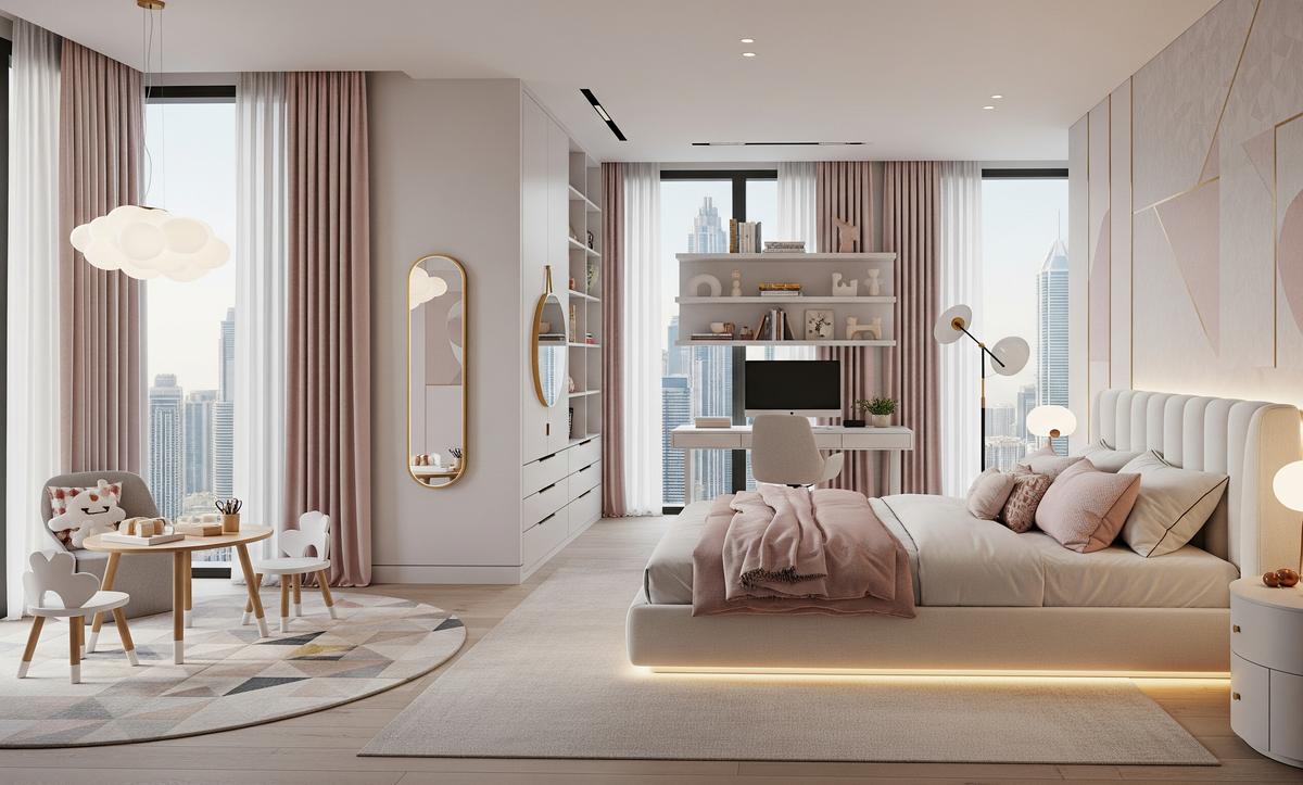 Nội thất phòng trẻ em pastel cao cấp