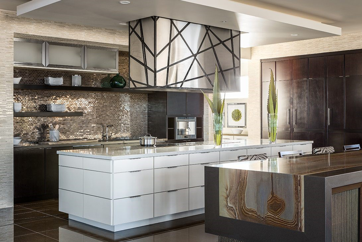 Bàn đảo bếp phong cách Modern Luxury