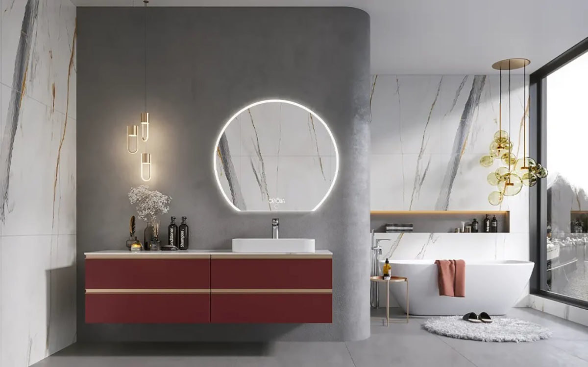 Phòng tắm đá Marble trắng