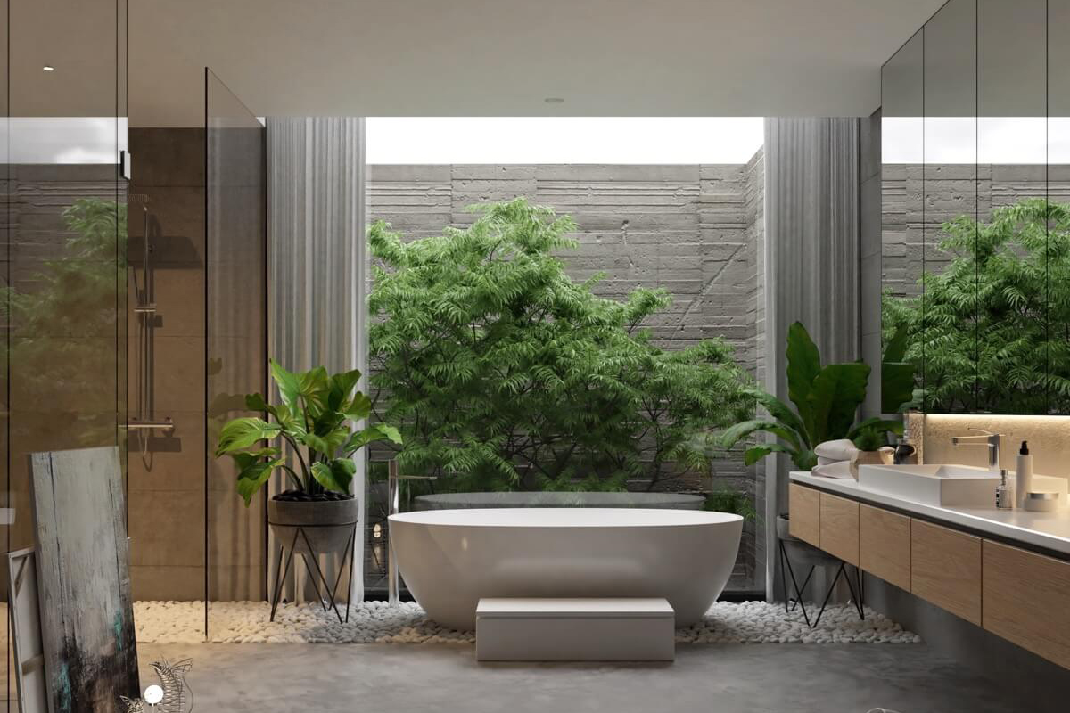 Phòng tắm phong cách Modern Luxury