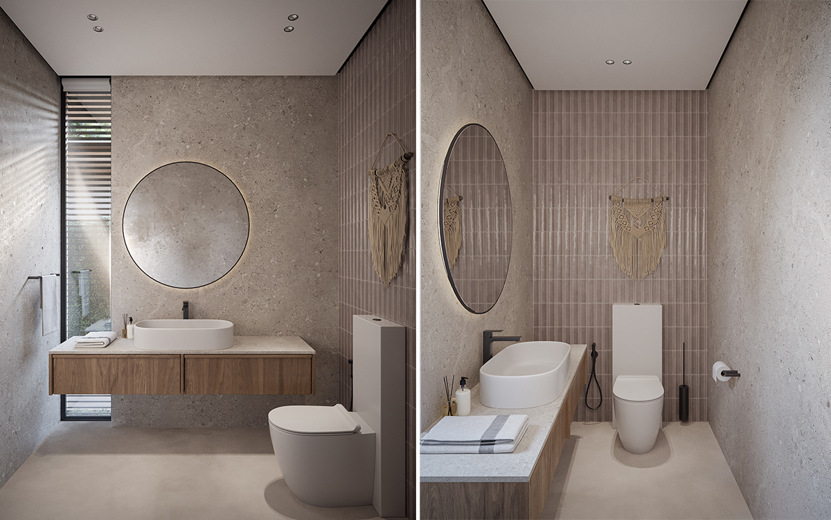 Phòng tắm phong cách Modern Luxury
