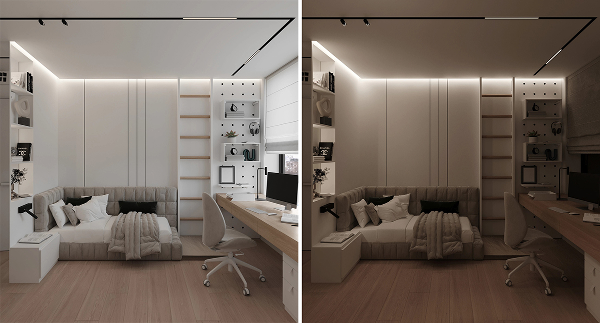 Thiết kế nội thất căn hộ 70m² hiện đại tối giản