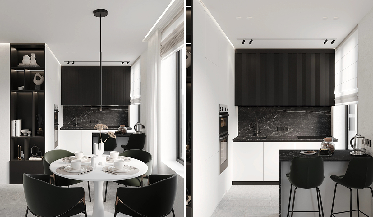 Thiết kế nội thất căn hộ 70m² hiện đại tối giản