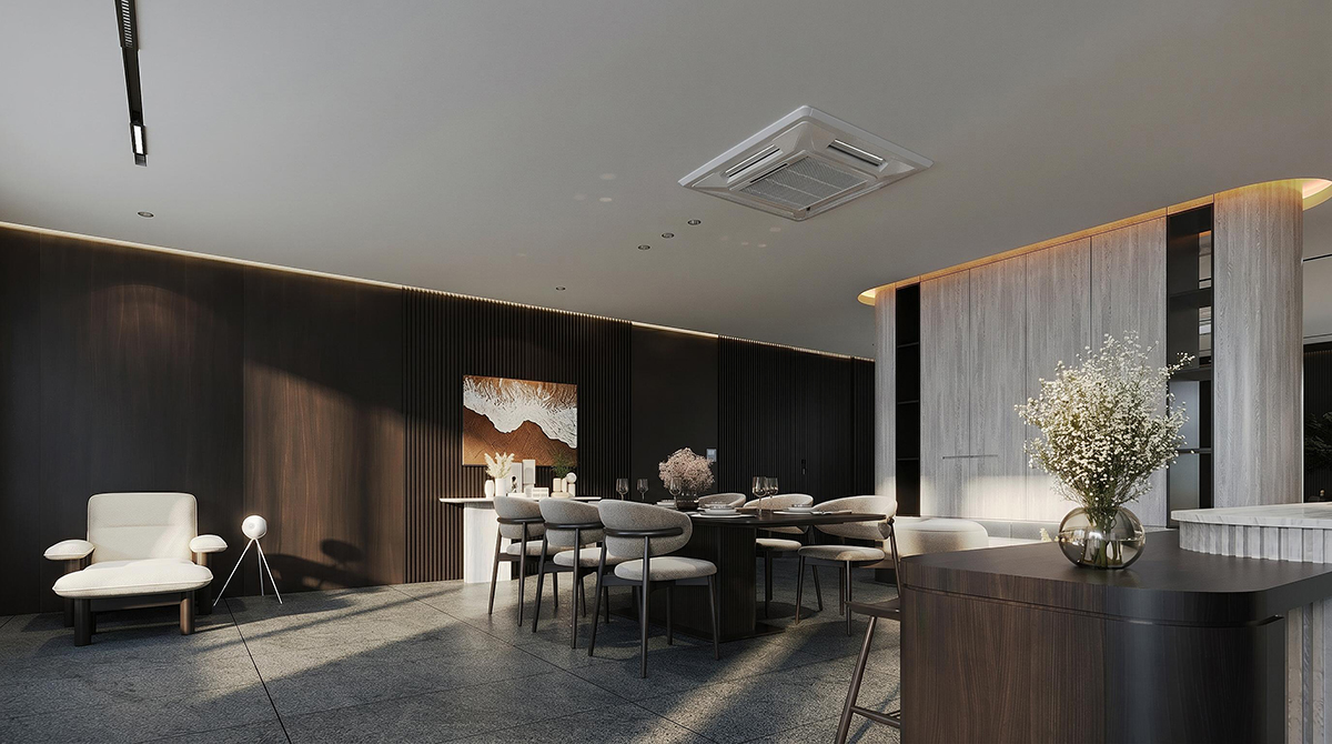 Thiết kế nội thất bếp ăn Penthouse