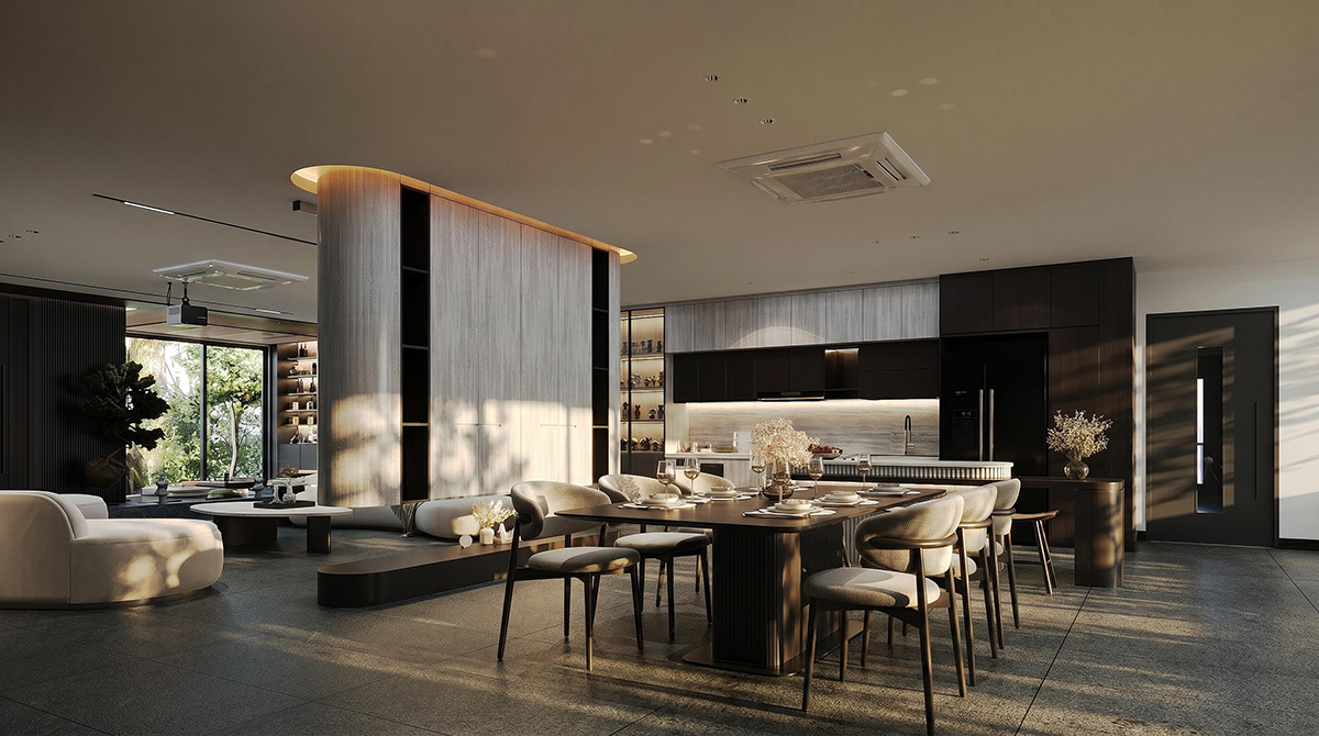 Thiết kế nội thất bếp ăn Penthouse
